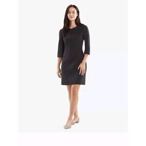M.M. LaFleur Black Sheath Dress 3/4 Sleeve Women Size 10 Career Business O